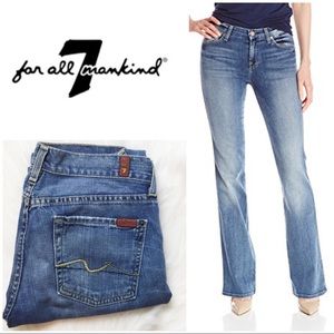 7 F.A.M. Bootcut Jeans Light Wash Size 28